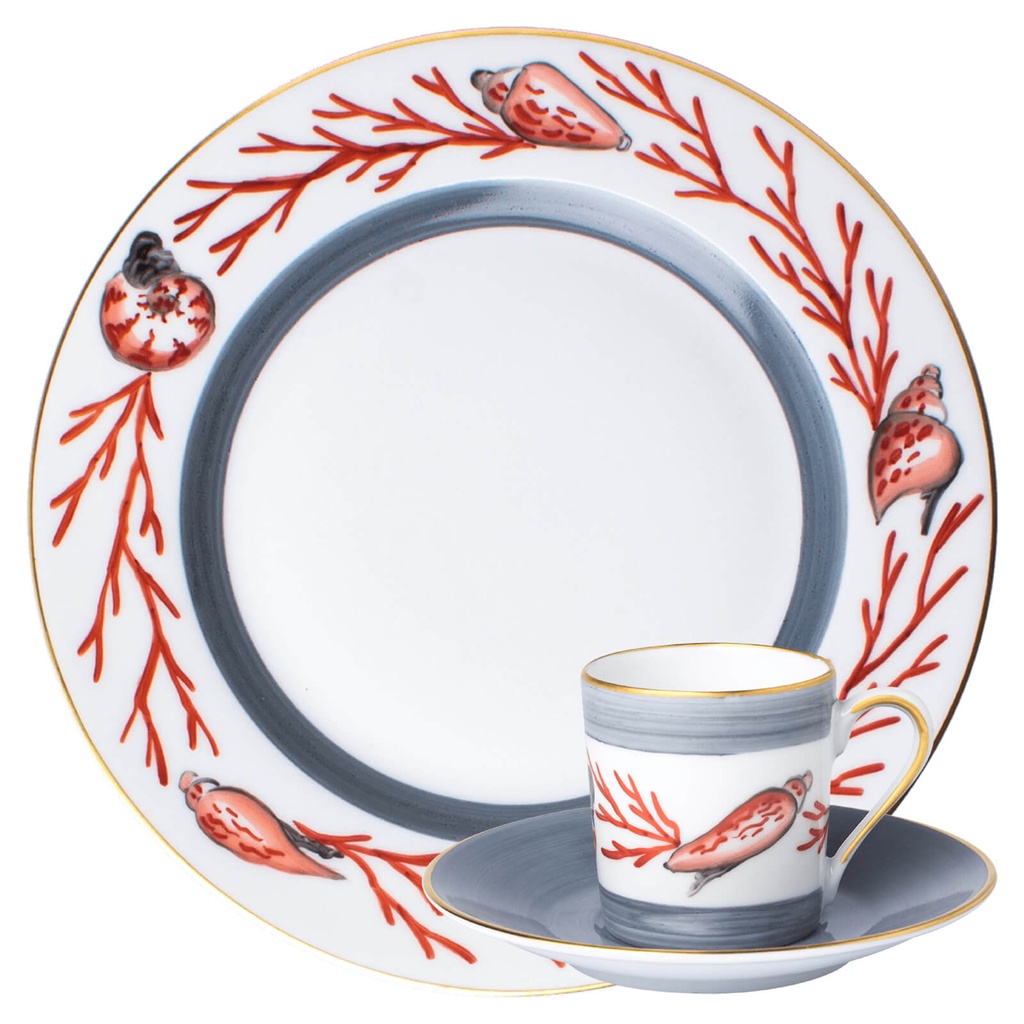 Presentation Plate Rim FRISE COQUILLAGES